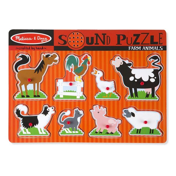 Продукт Melissa and Doug Ферма с животни - Пъзел със звуци  - 0 - BG Hlapeta